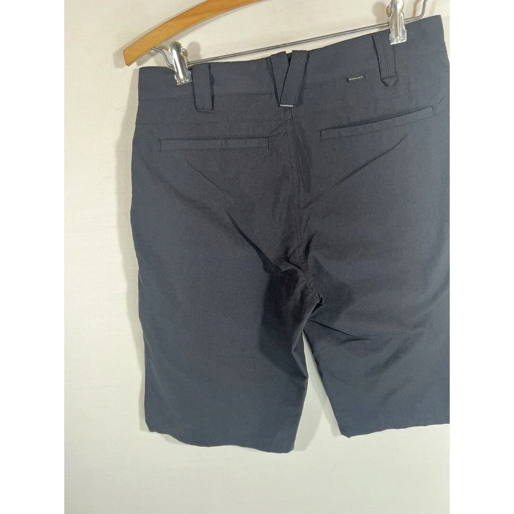 Oakley Mens Shorts 28 Black Performance Chino Hiking Golf Casual Lightweight